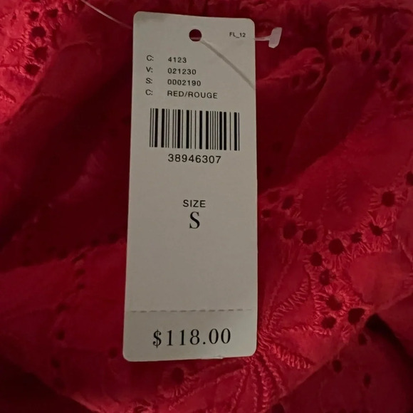 Elevenses Anthropologie Rouge Eyelet Wide-Leg Crop culottes, Women’s Size Small - Picture 11 of 12